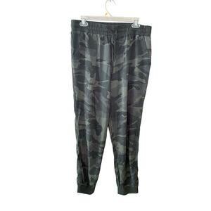 Splendid Womens Camo Print Jogger Pants Drawstring Waist Gray Size Large NWOT